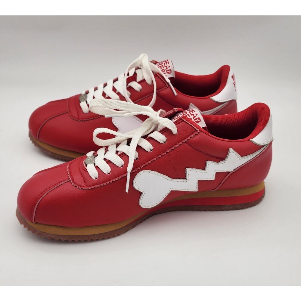 Dead Fresh Crew Men's White Red Leather Shoes Size 12.5 Never Worn